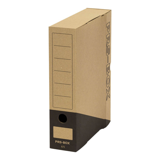 PRS Archivbox A75, Natur/Schwarz, 75mm, 20 Stück