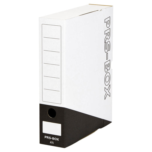 PRS Archivbox A75, Weiß/Schwarz, 75mm, 20 Stück