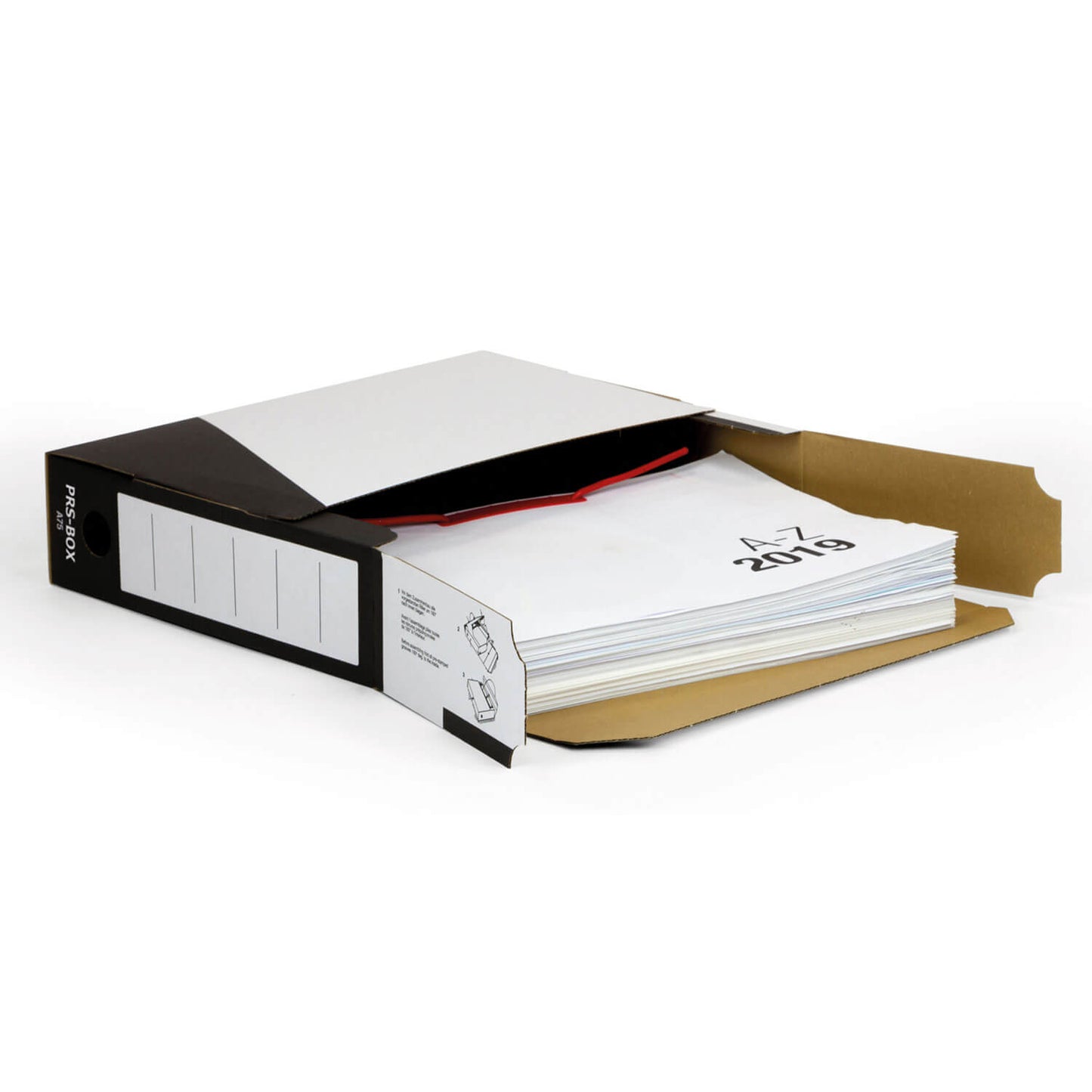 Boîte d'archives PRS A75, blanc/noir, 75 mm, 20 pièces