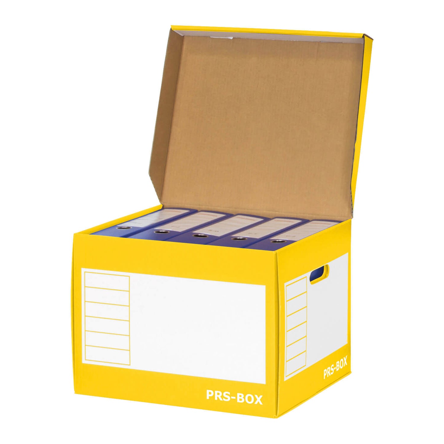 Boîte à couvercle PRS blanc/jaune, 10 pièces