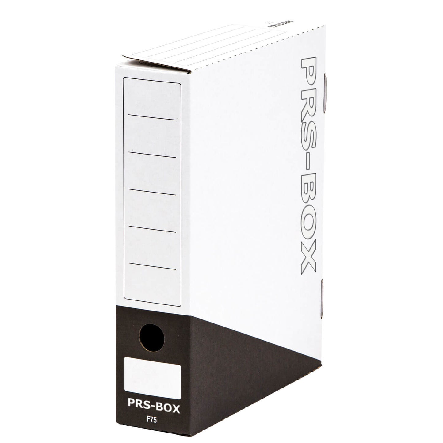 PRS storage box F75, white/black, 75mm, 20 pieces
