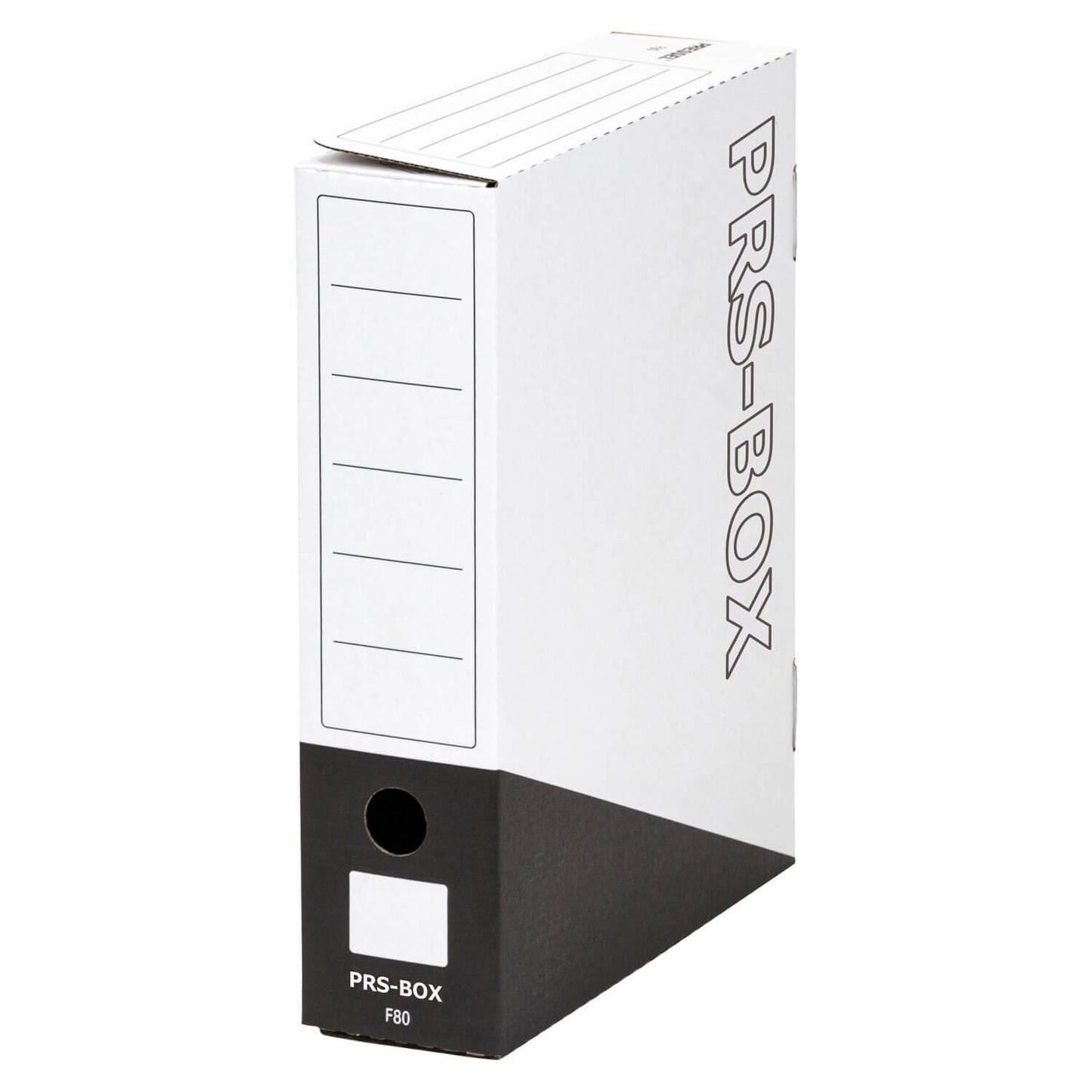 PRS storage box F80, white/black, 80mm, 20 pieces