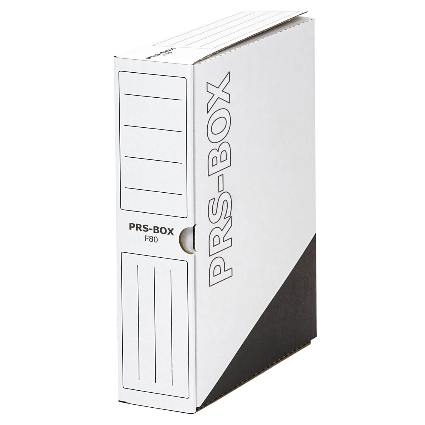 PRS storage box F80, white/black, 80mm, 20 pieces