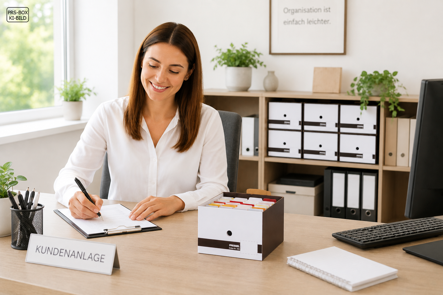 PRS Karteibox A5, Braun, 10 Stück