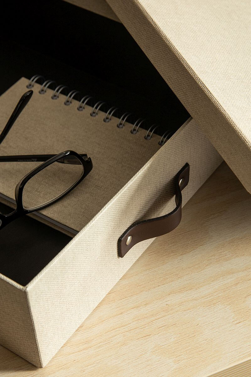 BIGSO Dokumentenbox OSKAR, A4, Leinen, 1 Stück - Ab Mitte Dezember erhältlich