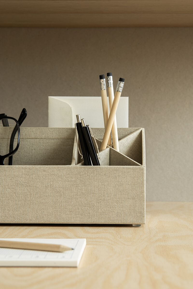 BIGSO Schreibtischorganizer ELISA, Leinen, 1 Stück - Ab Mitte Dezember erhältlich