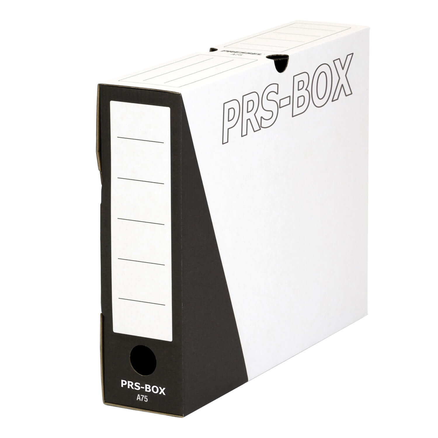 PRS Ablagebox F75, Natur/Schwarz, 75mm, 20 Stück PRS Ablagebox F75, Natur/Schwarz, 75mm, 20 Stück