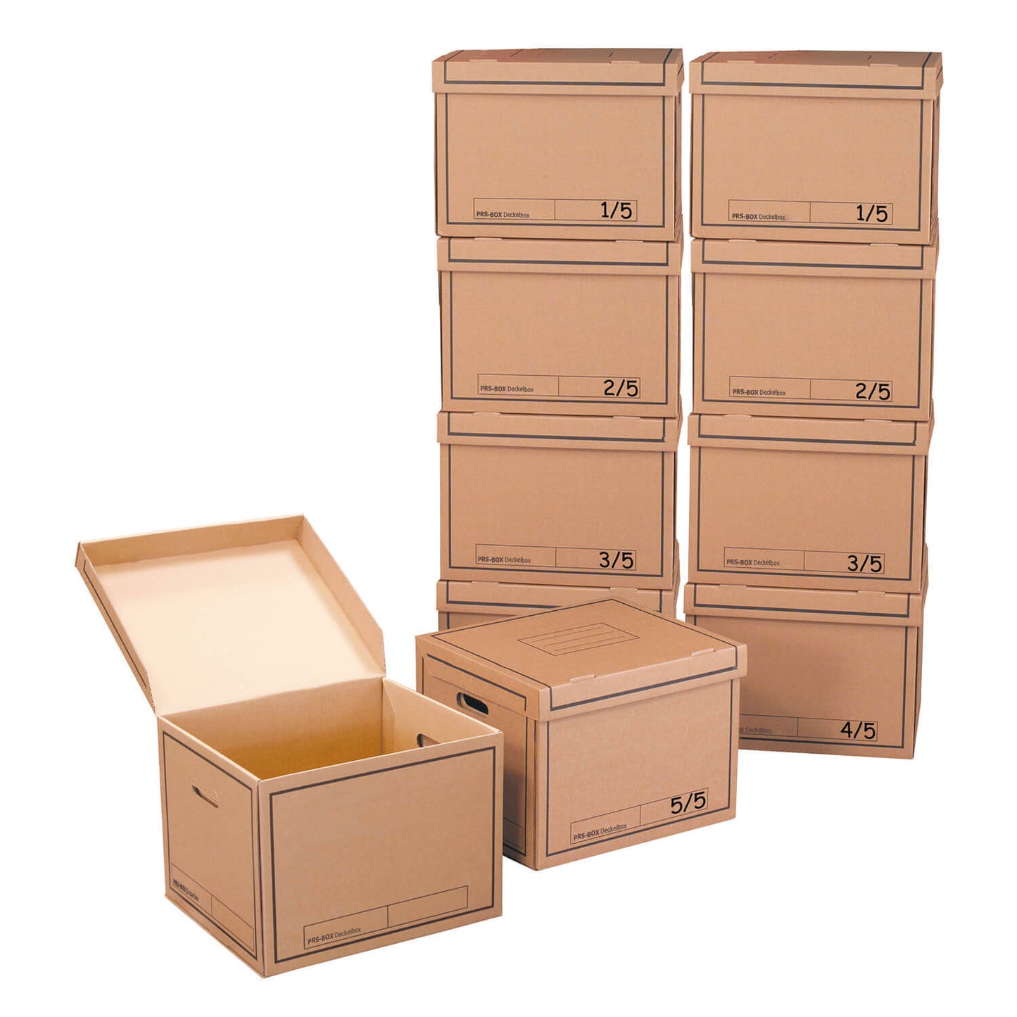 Pressel lid box natural, 10 pieces