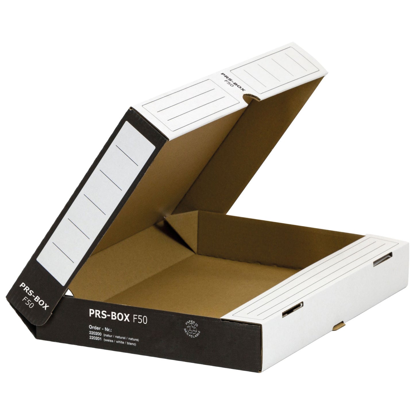 Boîte de rangement PRS F50, noir/blanc, 50 mm, 30 pièces