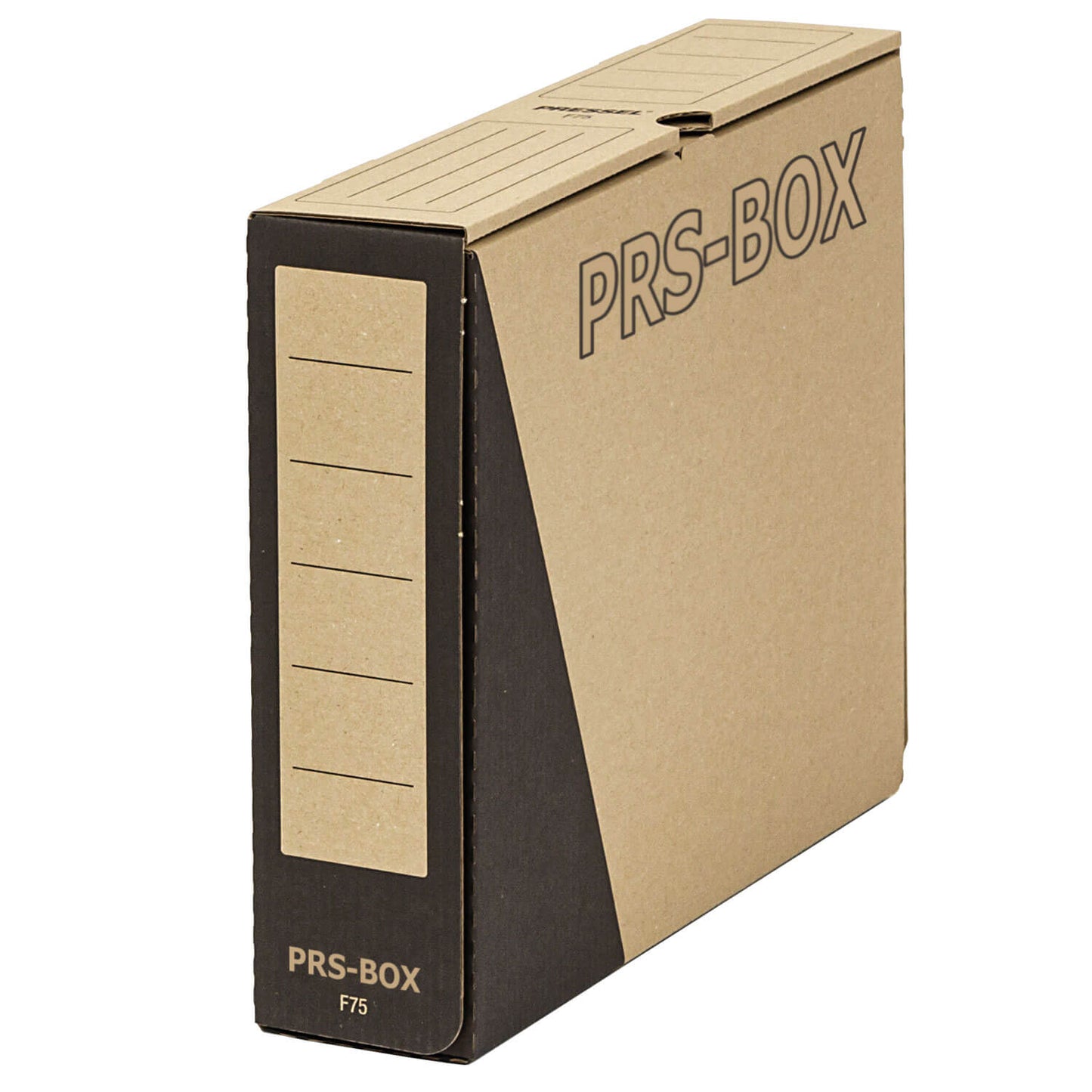 PRS storage box F75, natural/black, 75mm, 20 pieces