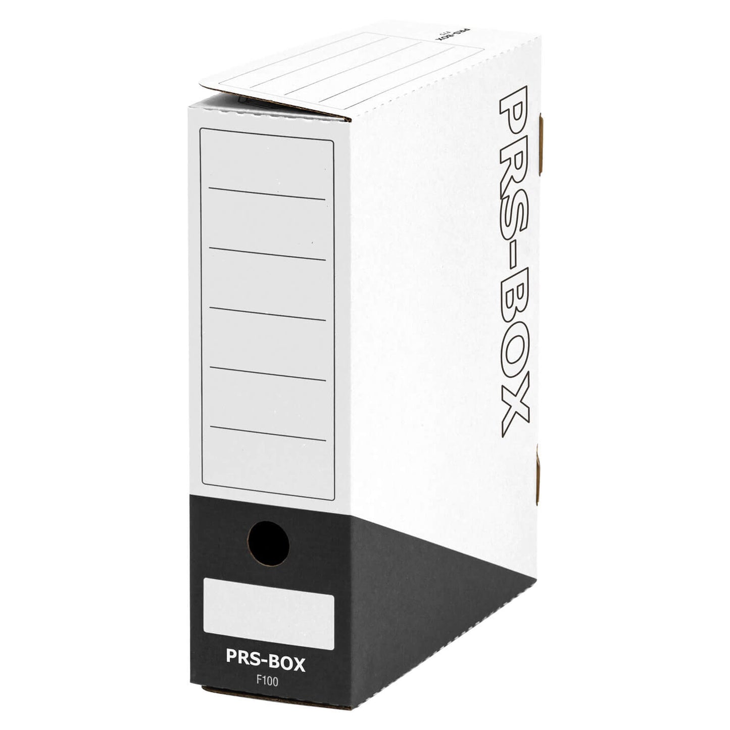 Boîtes de rangement Pressel F100, blanc/noir, 100 mm, 20 pièces