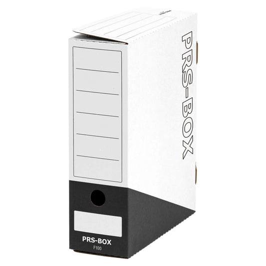 Boîtes de rangement Pressel F100, blanc/noir, 100 mm, 20 pièces