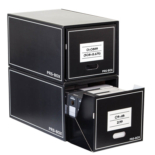 Boîte multi-tiroirs PRS pour dossiers et boîtes d'archives, noire, 2 pièces