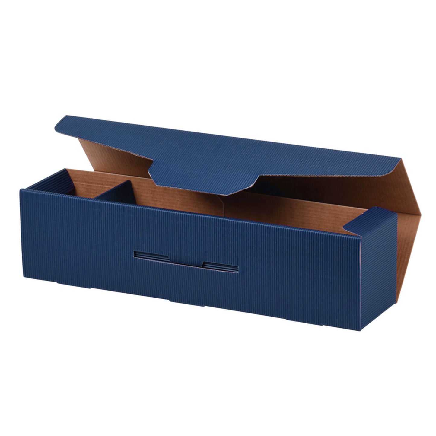 Boîte à charnière pour bouteille PRS-EP au design « OpenWave » pour 1 bouteille, 4 couleurs, 50 pièces/paquet.