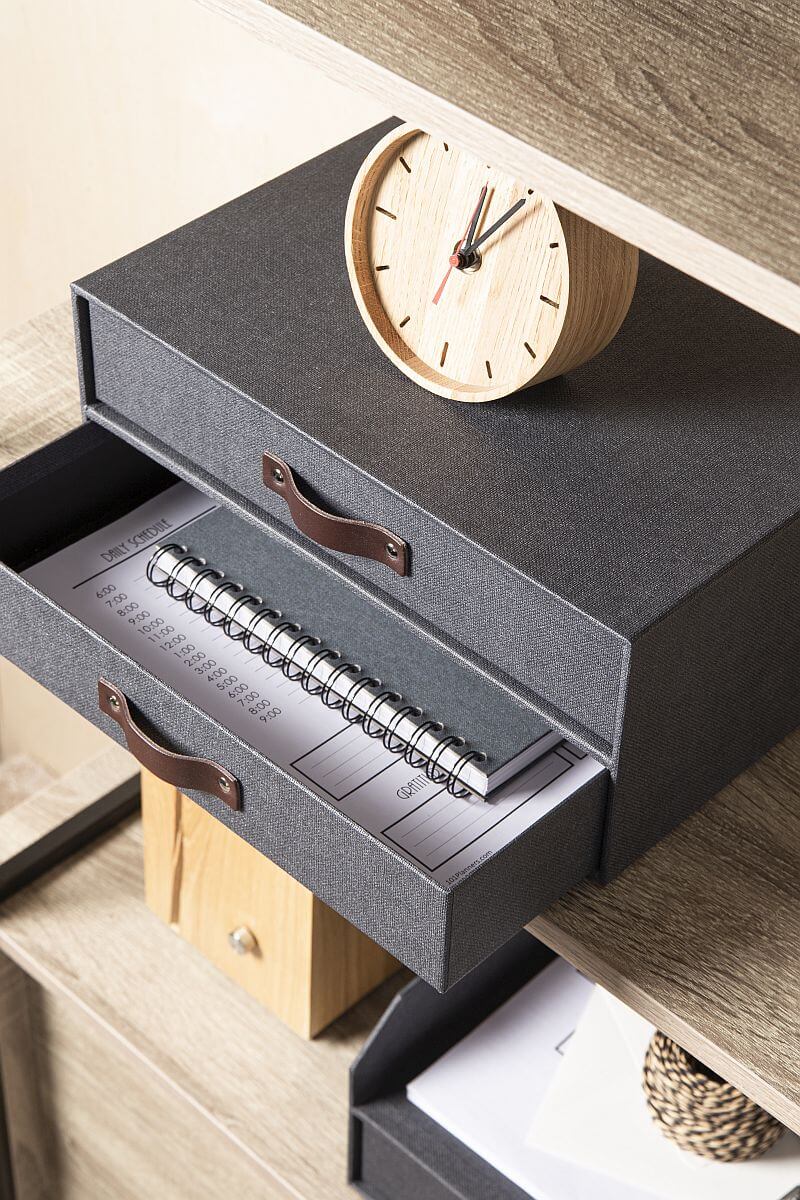 BIGSO Ladenset BIRGER mit 2 Laden, A4, Schwarz, 1 Stück - Ab Mitte Dezember erhältlich