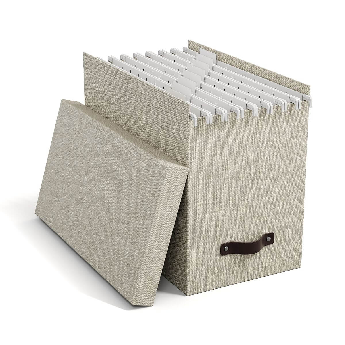 BIGSO Hängemappenbox JOHAN inkl. 8 Hängemappen, Leinen, 1 Stück - Ab Mitte Dezember erhältlich