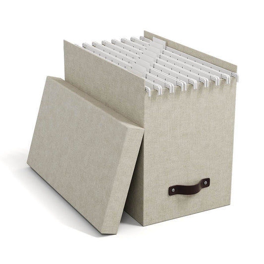 BIGSO Hängemappenbox JOHAN inkl. 8 Hängemappen, Leinen, 1 Stück