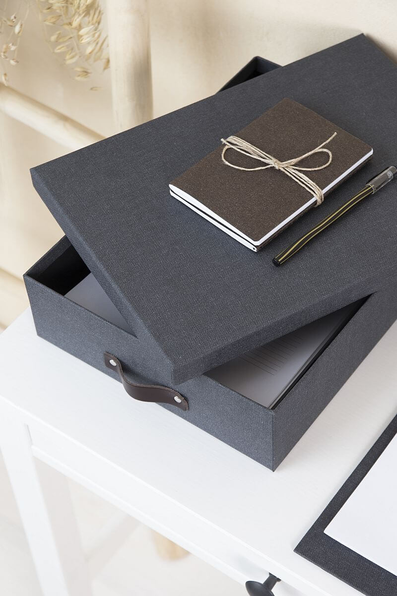 BIGSO Dokumentenbox OSKAR, A4, Schwarz, 1 Stück - Ab Mitte Dezember erhältlich