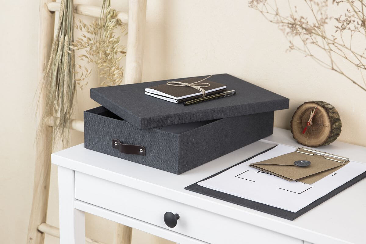 BIGSO Dokumentenbox OSKAR, A4, Schwarz, 1 Stück - Ab Mitte Dezember erhältlich